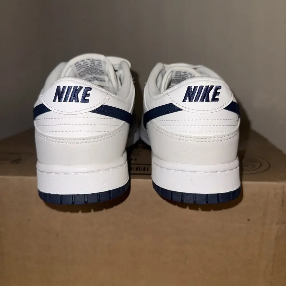 Nike Dunk Low White Midnight Navy Blue Size 9 DV0831-111 New No Box